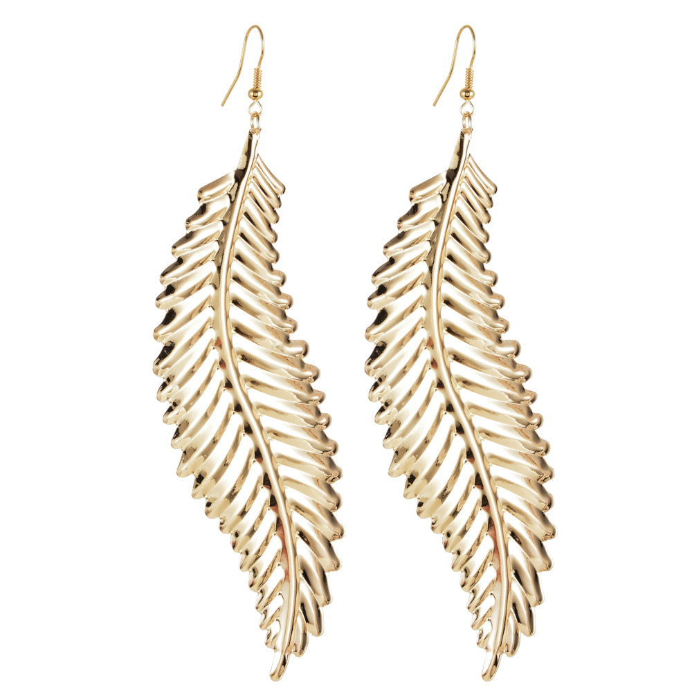 The Golden Feather Earrings