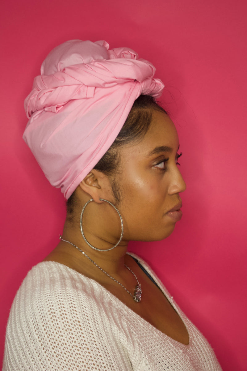 Blush Pink Solid Headwrap - shopdraped