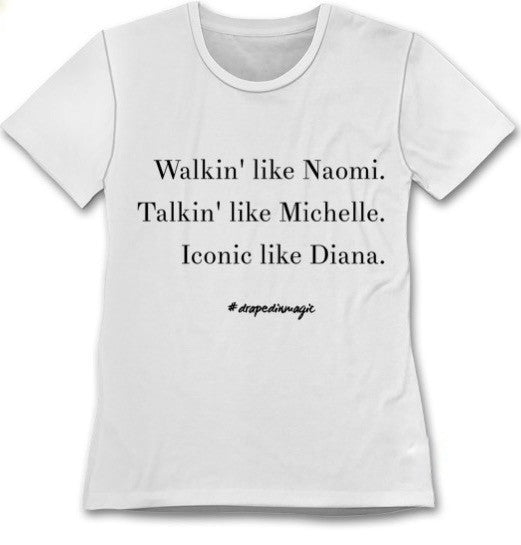 Walkin' like Naomi Tee - shopdraped